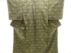 抽象模様織出し十日町紬着物